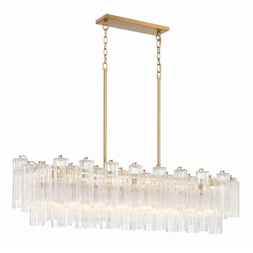 Crystorama Addis 14 Light Chandelier, Aged Brass/Clear