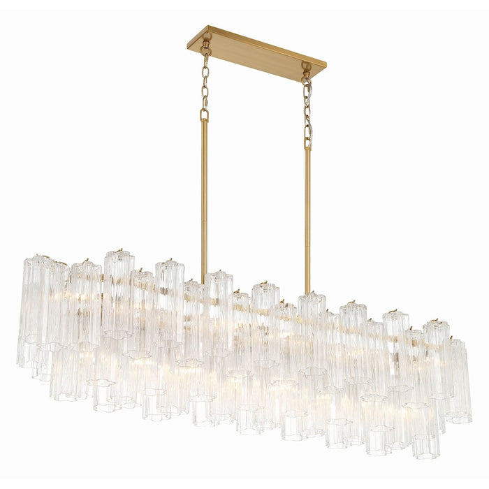 Crystorama Addis 14 Light Chandelier, Aged Brass/Clear