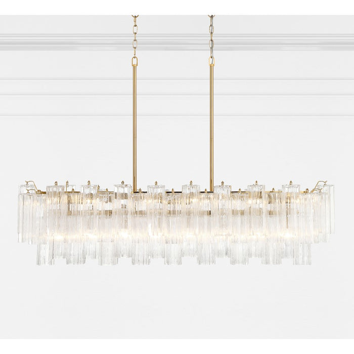 Crystorama Addis 14 Light Chandelier, Aged Brass/Clear
