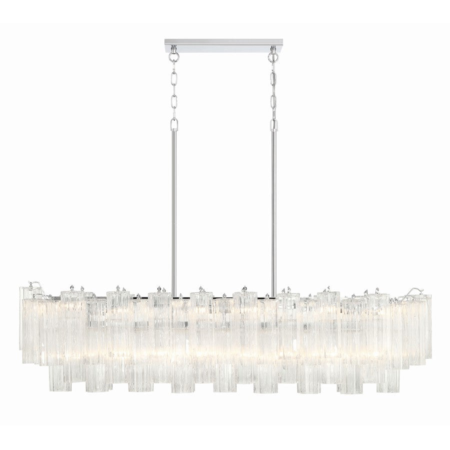Crystorama Addis 14 Light Chandelier, Polished Chrome/Clear