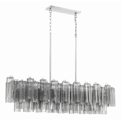 Crystorama Addis 14 Light Chandelier, Polished Chrome/Smoke