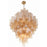 Crystorama Addis 20 Light Chandelier, Aged Brass/Amber