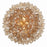 Crystorama Addis 20 Light Chandelier, Aged Brass/Amber
