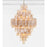 Crystorama Addis 20 Light Chandelier, Aged Brass/Amber