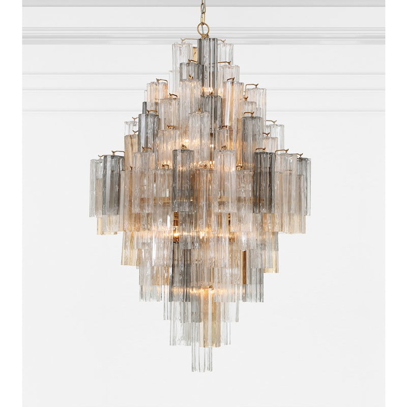 Crystorama Addis 20 Light Chandelier, Aged Brass/Autumn