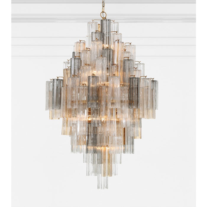Crystorama Addis 20 Light Chandelier, Aged Brass/Autumn