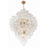 Crystorama Addis 20 Light Chandelier, Aged Brass/Clear