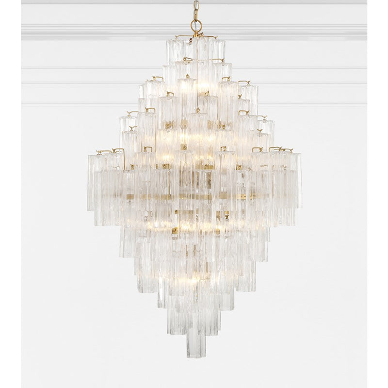 Crystorama Addis 20 Light Chandelier, Aged Brass/Clear