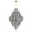Crystorama Addis 20 Light Chandelier, Gray/Brass/Gold/Smoke