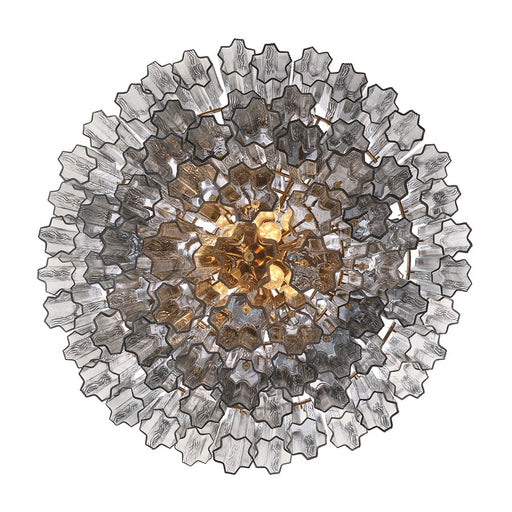 Crystorama Addis 20 Light Chandelier, Gray/Brass/Gold/Smoke