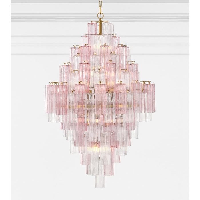 Crystorama Addis 20 Light Chandelier, Brass/Gold/Spring