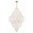 Crystorama Addis 20 Light Chandelier, Aged Brass/White
