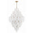 Crystorama Addis 20 Light Chandelier, Aged Brass/White