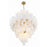 Crystorama Addis 20 Light Chandelier, Aged Brass/White