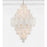 Crystorama Addis 20 Light Chandelier, Aged Brass/White