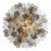 Crystorama Addis 20 Light Chandelier, Polished Chrome/Autumn