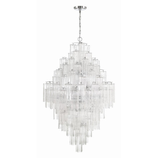Crystorama Addis 20 Light Chandelier, Polished Chrome/Clear