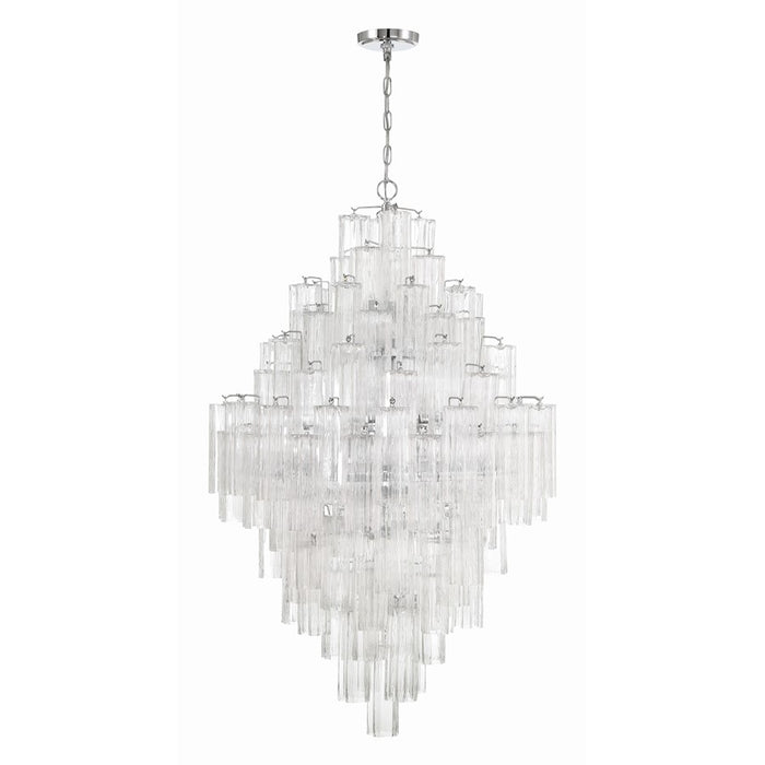Crystorama Addis 20 Light Chandelier, Polished Chrome/Clear