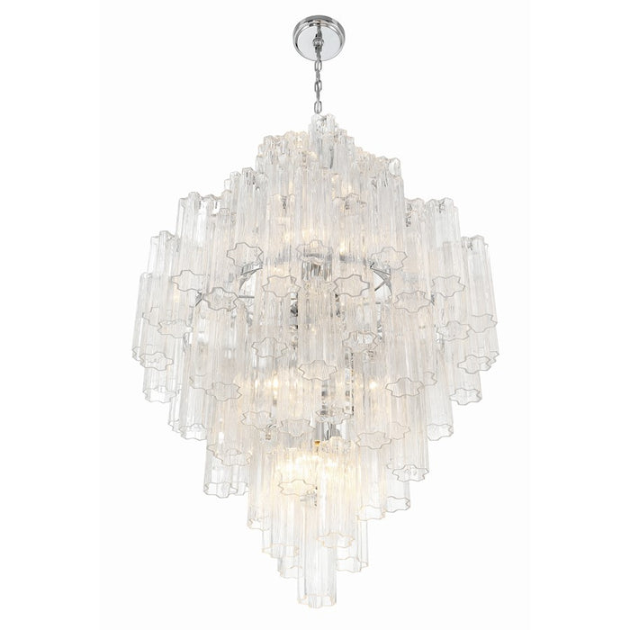 Crystorama Addis 20 Light Chandelier, Polished Chrome/Clear