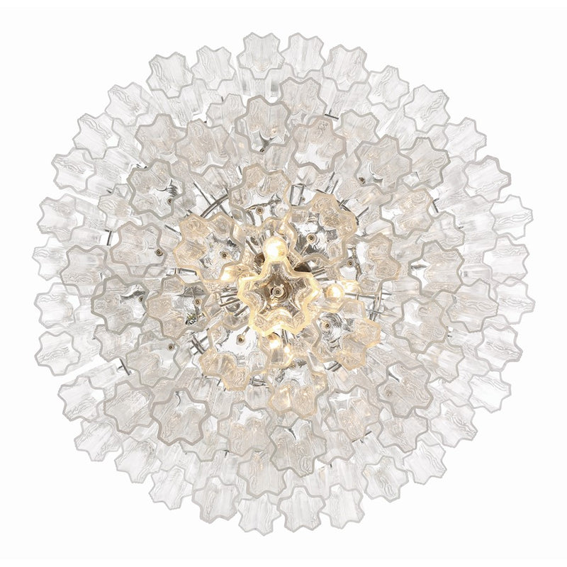 Crystorama Addis 20 Light Chandelier, Polished Chrome/Clear