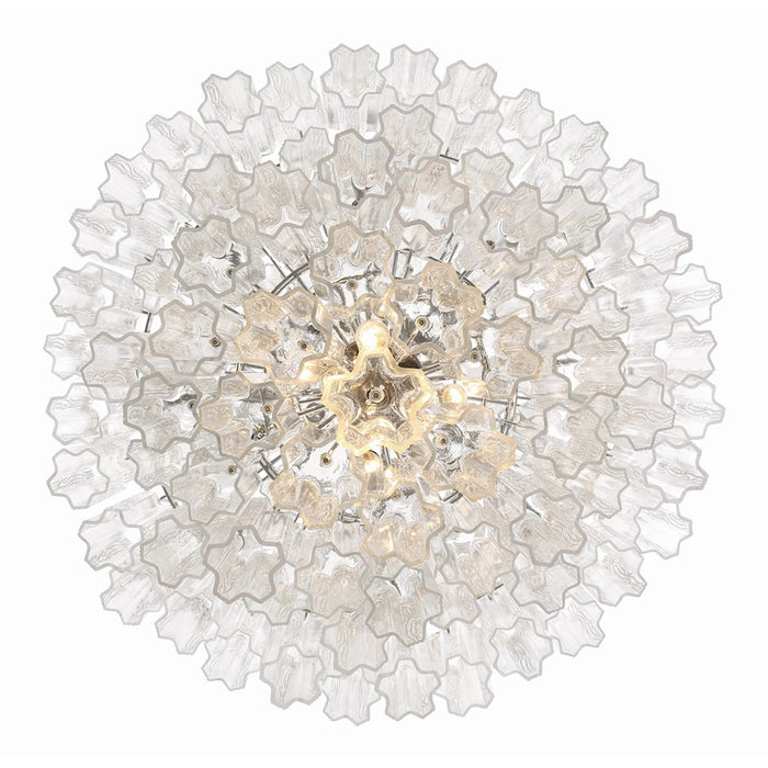 Crystorama Addis 20 Light Chandelier, Polished Chrome/Clear
