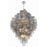 Crystorama Addis 20 Light Chandelier, Polished Chrome/Smoke