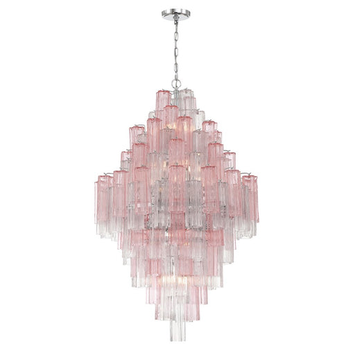 Crystorama Addis 20 Light Chandelier, Chrome/Spring