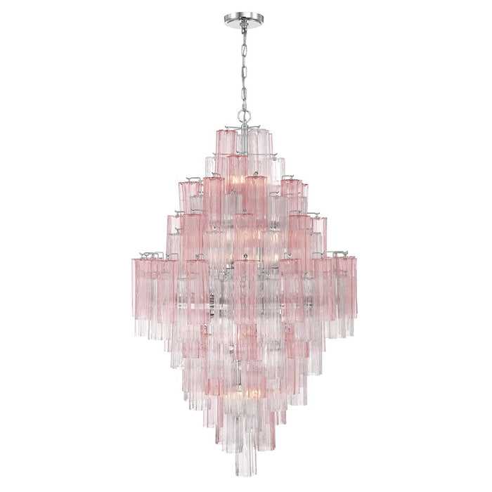 Crystorama Addis 20 Light Chandelier, Chrome/Spring