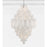 Crystorama Addis 20 Light Chandelier, Polished Chrome/White