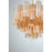 Crystorama Addis 7 Light Flush Mount, Brass/Tronchi Glass Amber