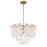 Crystorama Addis 7 Light Flush Mount, Brass/Tronchi Glass Clear