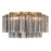 Crystorama Addis 7 Light Flush, Gray/Brass/Gold/Smoke