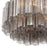 Crystorama Addis 7 Light Flush, Gray/Brass/Gold/Smoke