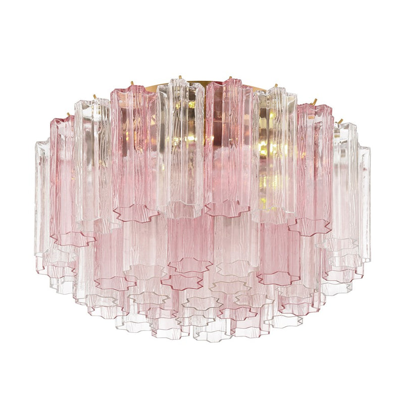 Crystorama Addis 7 Light Flush, Brass/Gold/Spring