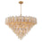 Crystorama Addis 28 Light 49" Chandelier, Aged Brass/Amber - ADD-327-AG-AM