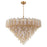 Crystorama Addis 28 Light 49" Chandelier, Aged Brass/Amber