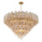 Crystorama Addis 28 Light 49" Chandelier, Aged Brass/Amber