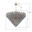 Crystorama Addis 28 Light 49" Chandelier, Aged Brass/Amber