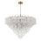 Crystorama Addis 28 Light 49" Chandelier, Aged Brass/Clear