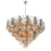 Crystorama Addis 28 Light 49" Chandelier, Polished Chrome/Autumn