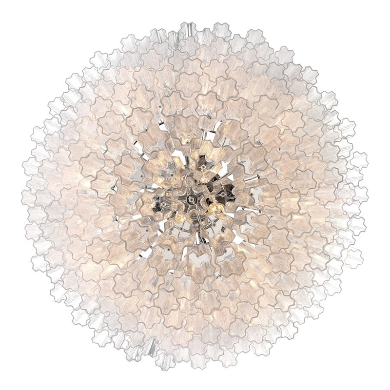 Crystorama Addis 28 Light 49" Chandelier, Polished Chrome/Clear