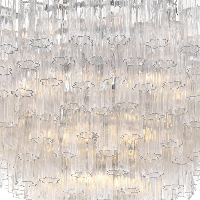 Crystorama Addis 28 Light 49" Chandelier, Polished Chrome/Clear
