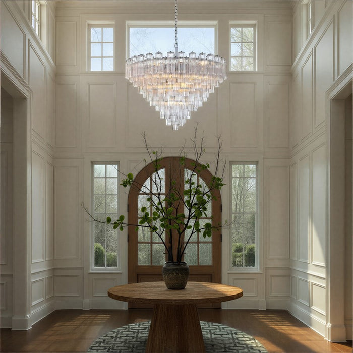 Crystorama Addis 28 Light 49" Chandelier, Polished Chrome/Clear