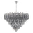 Crystorama Addis 28 Light 49" Chandelier, Polished Chrome/Smoke