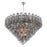 Crystorama Addis 28 Light 49" Chandelier, Polished Chrome/Smoke
