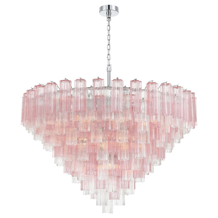 Crystorama Addis 28 Light 49" Chandelier, Polished Chrome/Spring - ADD-327-CH-SP