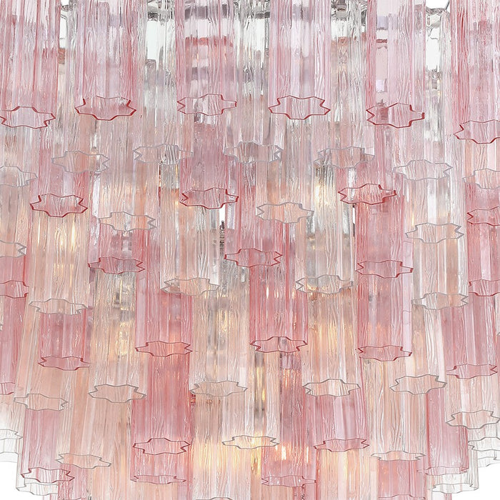 Crystorama Addis 28 Light 49" Chandelier, Polished Chrome/Spring