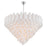 Crystorama Addis 28 Light 49" Chandelier, Polished Chrome/White