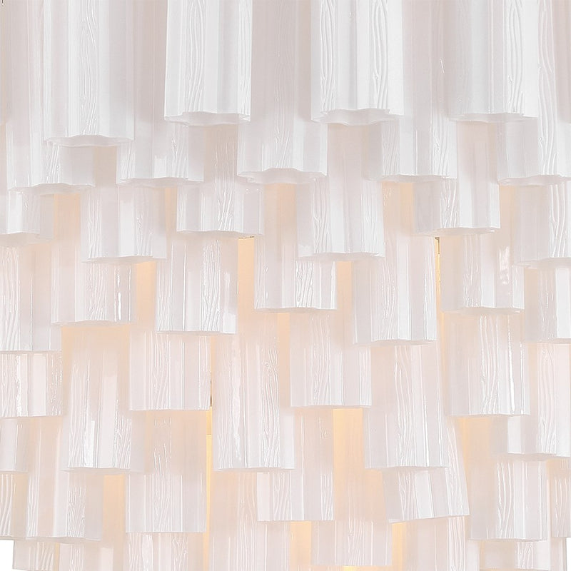 Crystorama Addis 28 Light 49" Chandelier, Polished Chrome/White