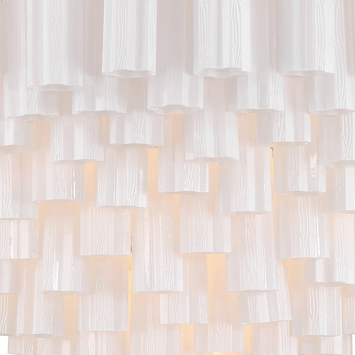 Crystorama Addis 28 Light 49" Chandelier, Polished Chrome/White